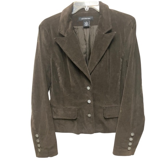 Calvin Klein Jeans Jackets & Blazers - CALVIN KLEIN JEANS Blazer Brown Cotton Corduroy Western Equestrian Preppy Large